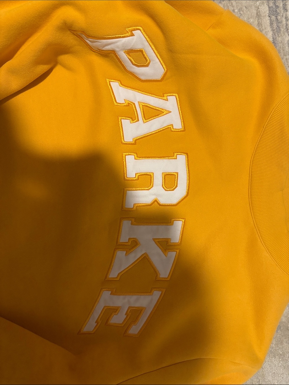 PARKE Golden Yellow Crewneck Sweatshirt - Picture 3 of 4